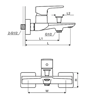 Excellent Keria Bateria wannowa Czarna AREX.2005BL