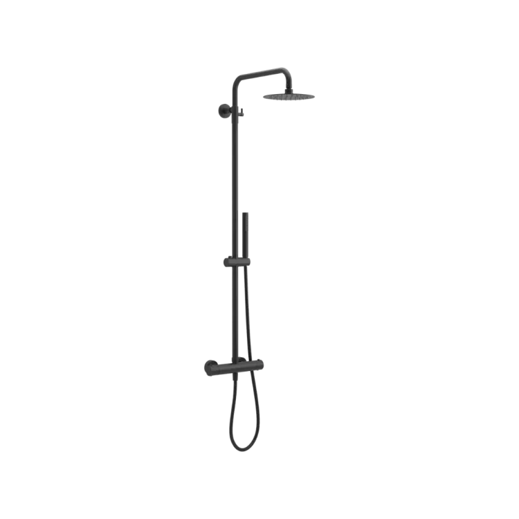 Excellent Termo Round zestaw prysznicowy termostatyczny, czarny mat ARAC.SY.107BL