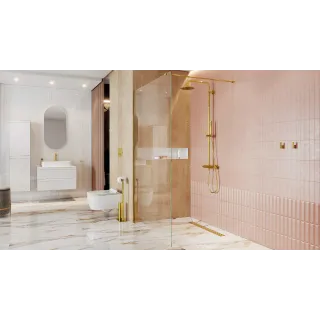 Excellent Termo Round zestaw prysznicowy termostatyczny, złoty połysk ARAC.SY.107GL