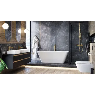 Excellent PI bateria umywalkowa stojąca wysoka, złoty połysk AREX.1202GL