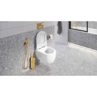 Excellent PI bateria bidetowa bidetta ze słuchawką prysznicową, złoty połysk AREX.1204GL