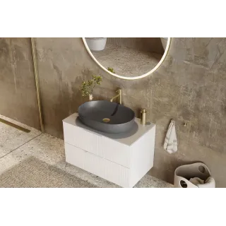 Excellent Delta PI bateria umywalkowa stojąca wysoka, złoty szczotkowany AREX.1212GB