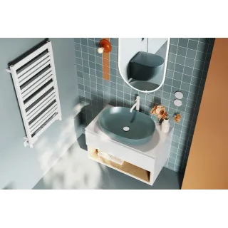 Excellent Delta PI bateria umywalkowa stojąca wysoka, biały mat AREX.1212WH