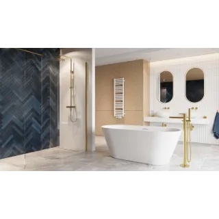 Excellent PI bateria umywalkowa podtynkowa komplet, złoty szczotkowany AREX.1214GB