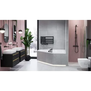 Excellent PI bateria umywalkowa podtynkowa komplet, czarny mat AREX.1214BL