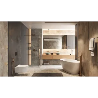 Excellent PI bateria umywalkowa podtynkowa komplet, nikiel szczotkowany AREX.1214NB