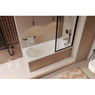 Excellent Delta PI wylewka wannowa ścienna, czarny mat AREX.1224BL