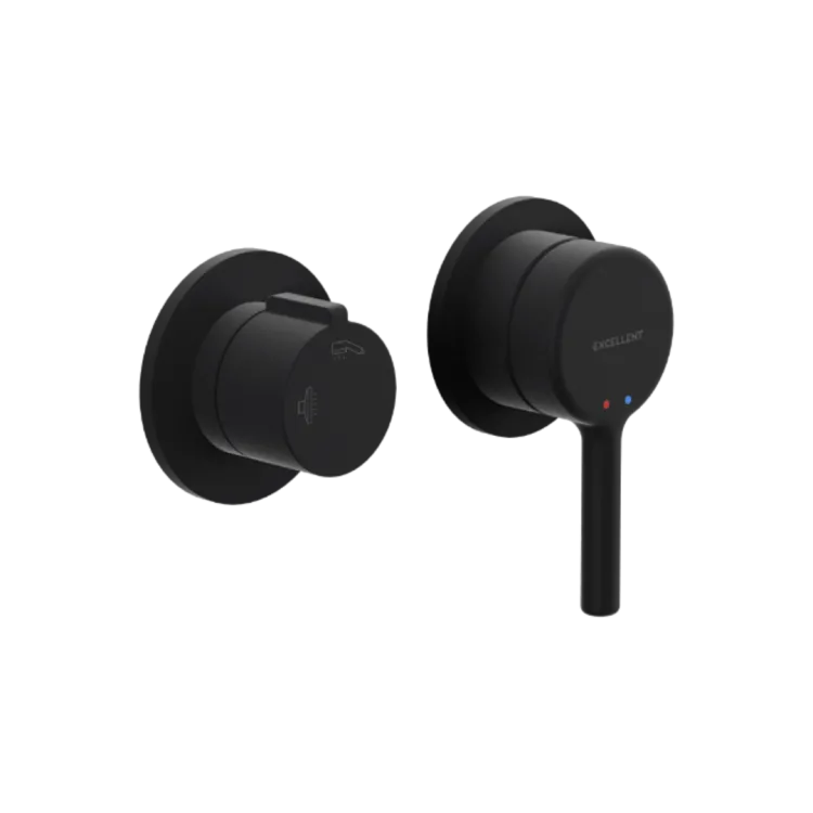 Excellent PI Bateria wannowo-prysznicowa podtynkowa, 2 funkcyjna, czarny mat AREX.1240.02BL