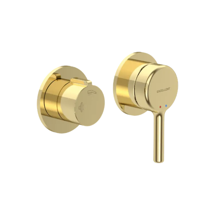 Excellent PI Bateria wannowo-prysznicowa podtynkowa, 2 funkcyjna, złoty połysk AREX.1240.02GL