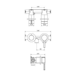 Excellent PI Bateria wannowo-prysznicowa podtynkowa, 2 funkcyjna, biały mat AREX.1240.02WH