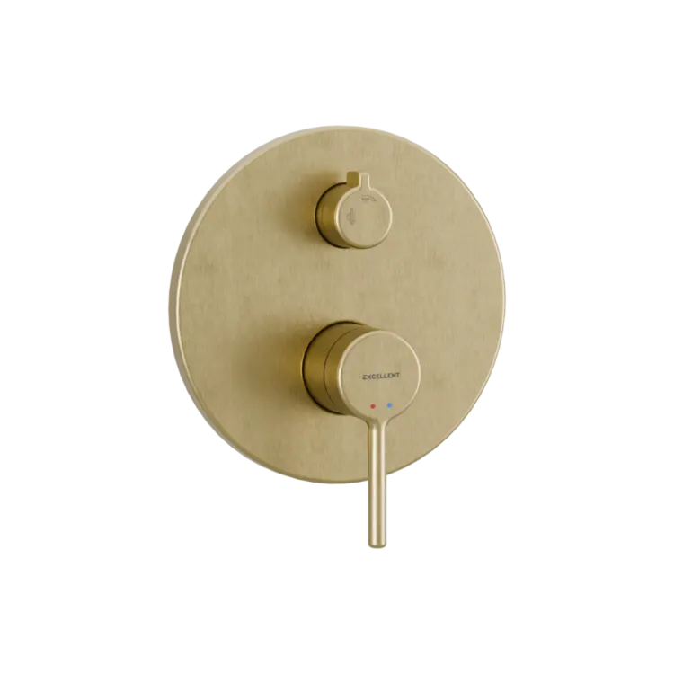 Excellent PI bateria prysznicowo-wannowa podtynkowa 2 funkcyjna, złoty szczotkowany AREX.1245GB