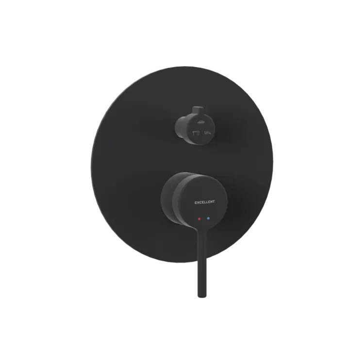 Excellent PI bateria prysznicowo-wannowa podtynkowa 3 funkcyjna, czarny mat AREX.1247BL