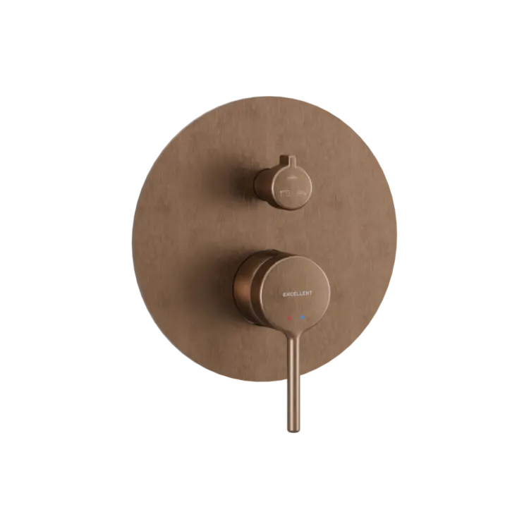 Excellent PI bateria prysznicowo-wannowa podtynkowa 3 funkcyjna, miedziany szczotkowany AREX.1247CB