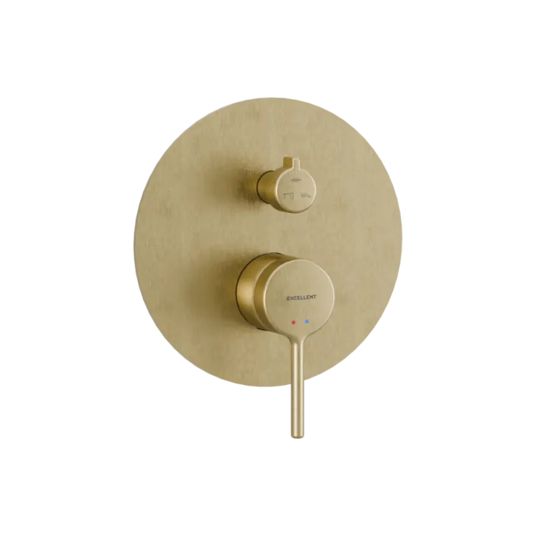Excellent PI bateria prysznicowo-wannowa podtynkowa 3 funkcyjna, złoty szczotkowany AREX.1247GB