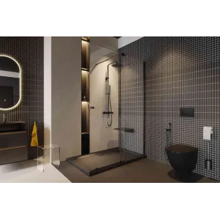 Excellent PI zestaw prysznicowy ścienny z deszczownicą 25 cm, nikiel szczotkowany AREX.1281NB