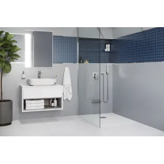 Excellent Keria Q bateria umywalkowa stojąca wysoka, chrom AREX.2012CR