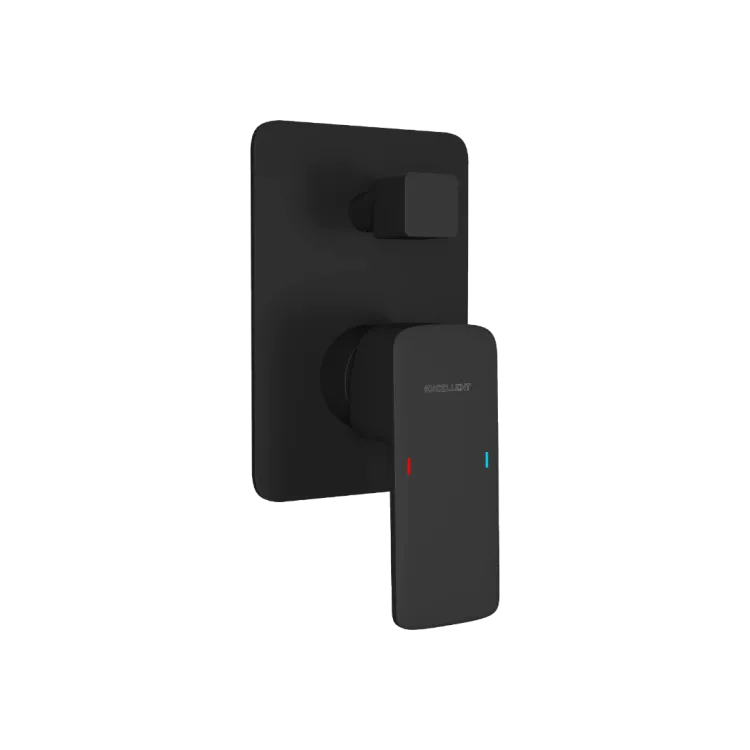 Excellent Keria bateria prysznicowo-wannowa podtynkowa 2 funkcyjna, czarny mat AREX.2045BL