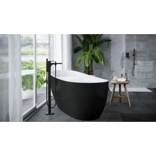 Excellent Keria bateria wannowo-prysznicowa wolnostojąca, czarny mat AREX.2055BL