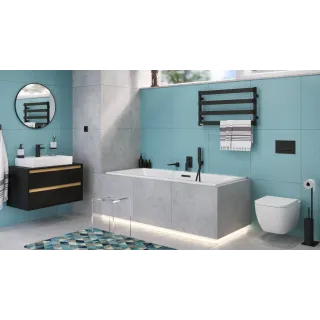 Excellent Keria bateria prysznicowo-wannowa podtynkowa 2 funkcyjna, czarny mat AREX.2045BL