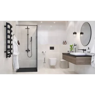 Excellent Keria zestaw prysznicowy z deszczownicą 20 cm, czarny mat AREX.2081BL