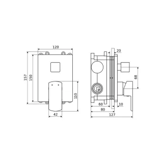 Excellent Pride bateria wannowo-prysznicowa podtynkowa, 2 funkcyjna, chrom AREX.4045CR