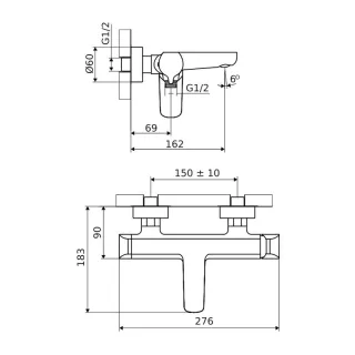 Excellent Clever 2.0 bateria wannowo-prysznicowa grafit szczotkowany AREX.4105AB