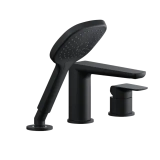 Excellent Clever 2.0 bateria wannowa 3 otworowa, czarny soft AREX.4134BS