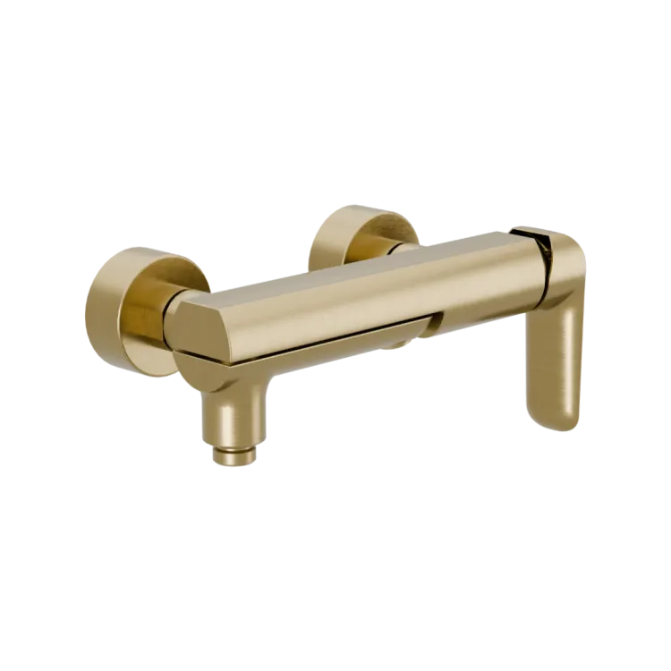 Excellent Clever 2.0 bateria wannowo-prysznicowa z ruchomą wylewką, złoty szczotkowany AREX.4106GB