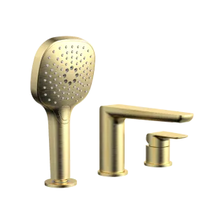 Excellent Clever 2.0 bateria wannowa 3-otworowa, złoty...