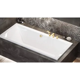 Excellent Clever 2.0 bateria wannowa 3-otworowa, złoty szczotkowany AREX.4134GB