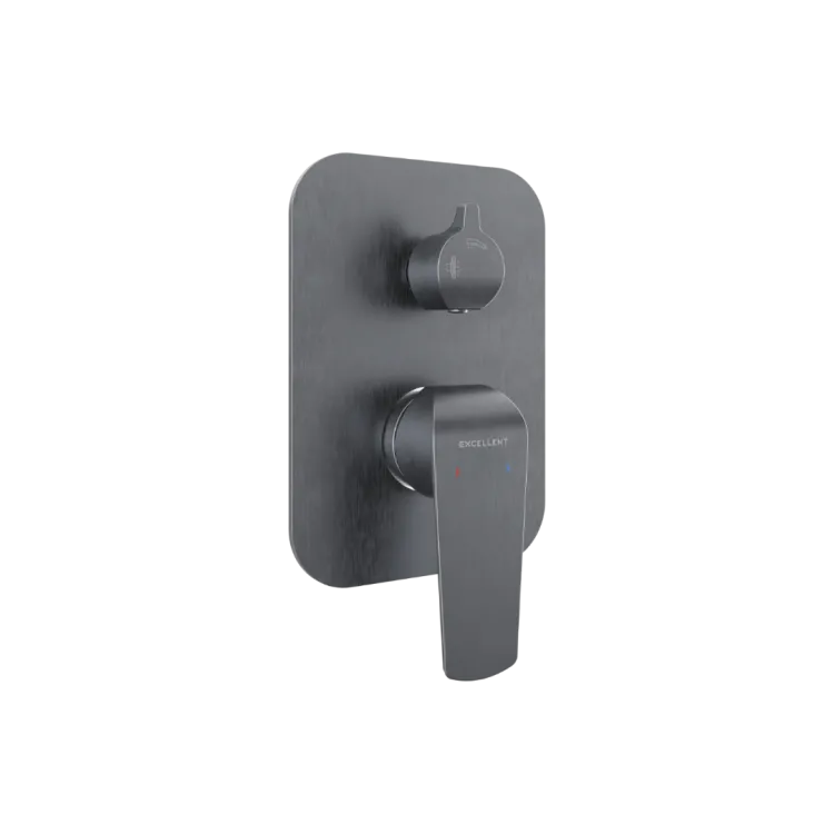 Excellent Clever 2.0 bateria prysznicowo-wannowa podtynkowa, 2 funkcyjna, grafit szczotkowany AREX.4145AB