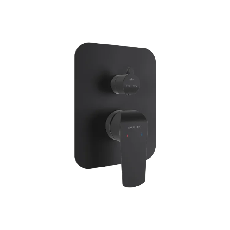 Excellent Clever 2.0 bateria prysznicowo-wannowa podtynkowa, 3 funkcyjna, czarny soft AREX.4147BS