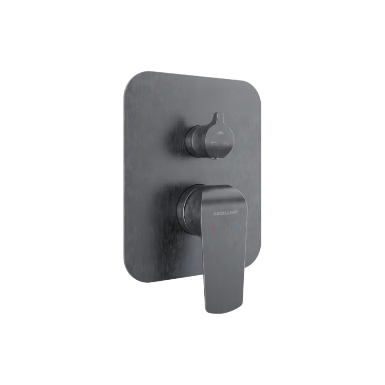 Excellent Clever 2.0 bateria prysznicowo-wannowa podtynkowa, 3 funkcyjna, grafit szczotkowany AREX.4147AB