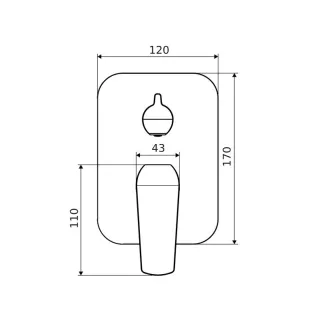 Excellent Clever 2.0 bateria prysznicowo-wannowa podtynkowa, 2 funkcyjna, grafit szczotkowany AREX.4145AB