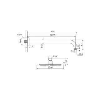 Excellent Frost Zestaw Podtynkowy Chrom z Fix-box AREX.4400CR