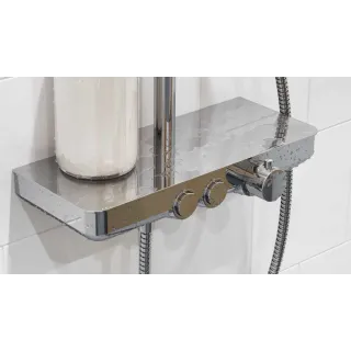 Excellent Krotos zestaw prysznicowy natynkowy z deszczownicą 20x30 cm, chrom AREX.8080CR