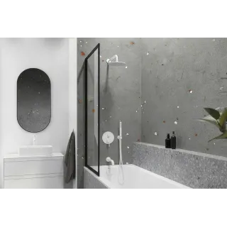 Excellent PI zestaw prysznicowo-wannowy podtynkowy 3 funkcyjny, z deszczownicą 25 cm, biały mat AREX.SET.1247WH