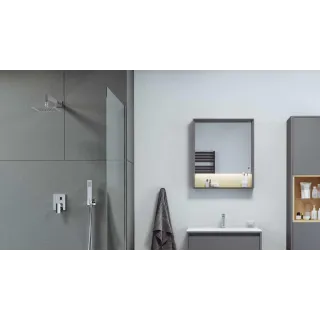 Excellent Pride zestaw prysznicowo-wannowy podtynkowy z deszczownicą 20x20 cm, 2 funkcyjny, chrom AREX.SET.4045CR