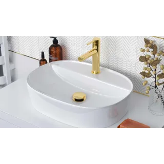 Excellent Korek klik-klak umywalkowo-bidetowy, złoty połysk ARIN.1485.01GL