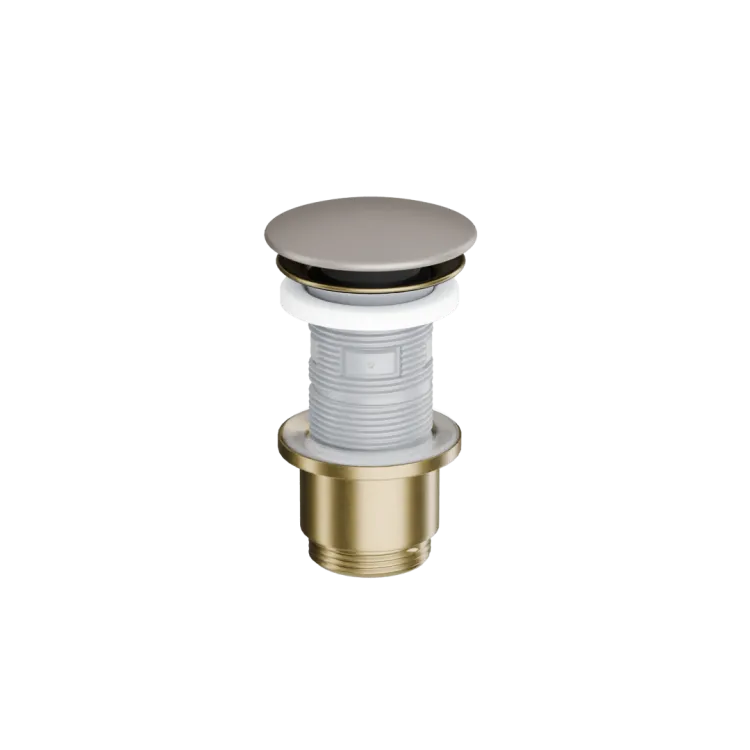 Excellent Design Korek klik-klak umywalkowo bidetowy, korpus złoty szczotkowany, pokrywa ceramiczna cappucino mat ARIN.1485.K.01