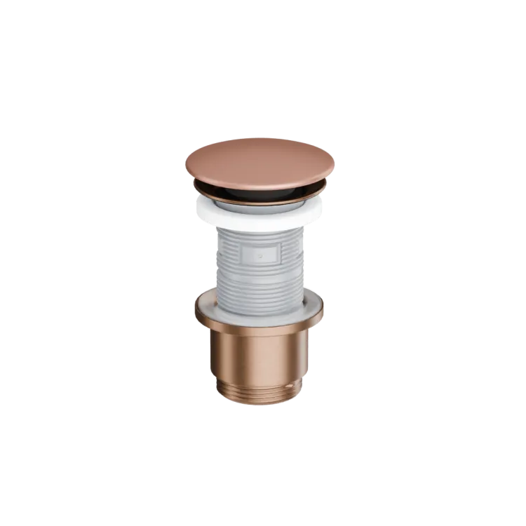 Excellent Design Korek klik-klak umywalkowo bidetowy, korpus miedziany szczotkowany, pokrywa ceramiczna terracotta mat ARIN.1485