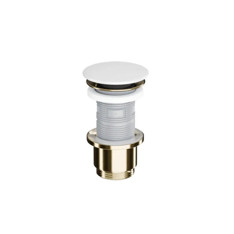 Excellent Design Korek klik-klak umywalkowo bidetowy, korpus złoty połysk, pokrywa ceramiczna biały mat ARIN.1485.K.01.WHMGL