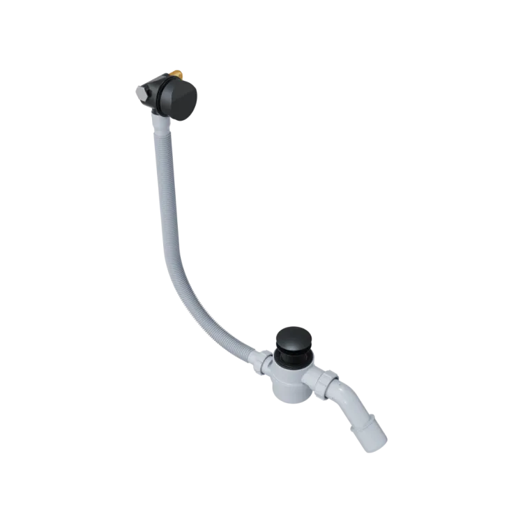 Excellent Hover syfon wannowy z napełnianiem czyszczony od góry, rozmiar do każdej wanny, czarny mat ARIN.3410BL