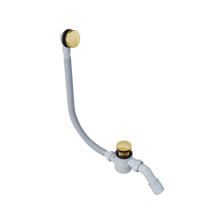 Excellent Moli syfon wannowy czyszczony od góry rozmiar do każdej wanny, złoty połysk ARIN.3210GL