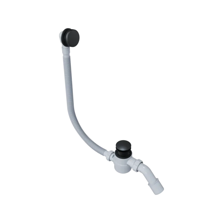 Excellent Moli syfon wannowy czyszczony od góry rozmiar do każdej wanny, czarny mat ARIN.3210BL