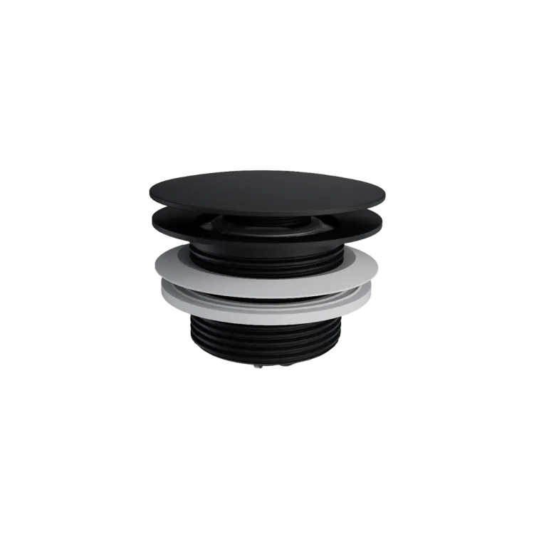 Excellent Korek klik-klak do wanien wolnostojących czyszczony od góry, czarny mat ARIN.3485.01BL