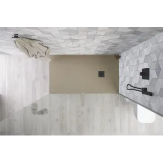 Excellent Arda brodzik prostokątny 160x90 cm kompozytowy, czarny BREX.1503.160.090.BLN