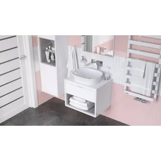 Actima Jima umywalka nablatowa 46x37 cm owalna, biały połysk CEAC.2001.465.WH