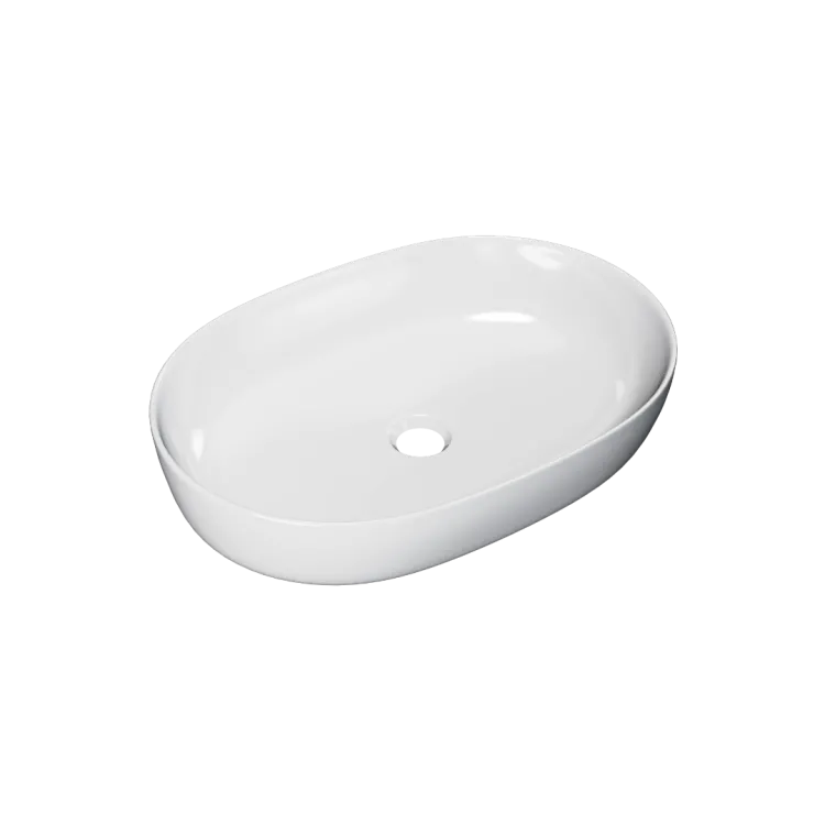 Actima Jima umywalka nablatowa 61x41 cm owalna, biały połysk CEAC.2001.615.WH