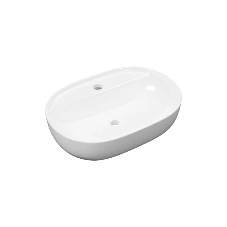 Excellent Jima umywalka nablatowa 51x38 cm owalna z otworem na baterię, biały połysk CEAC.2002.510.WH